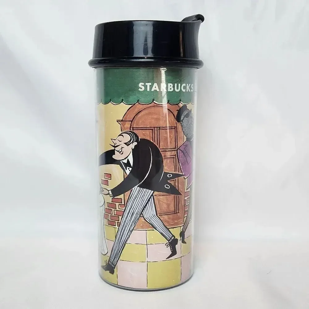 ☕️Vintage Starbucks 1999 Bodum French Press Acrylic 16oz Travel Tumbler